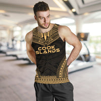 Cook Islands Men's Tank Top - Polynesian Chief Gold Version - Polynesian Pride