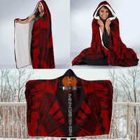 Papua New Guinea Hooded Blanket - Polynesian Tattoo Red - Polynesian Pride