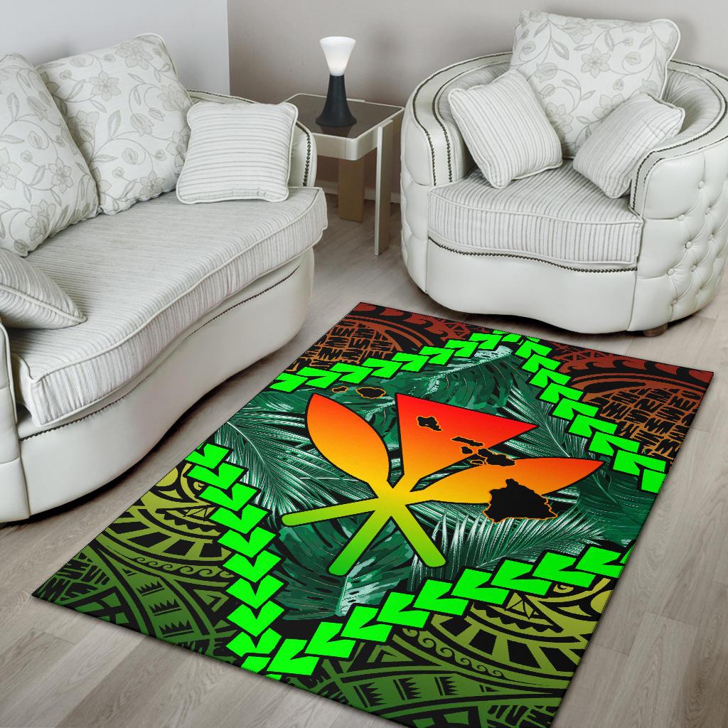 Hawaii Kanaka Kakau Tropical Polynesian Rug - Polynesian Pride