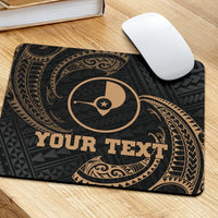 Yap Micronesia Custom Personalised Mouse Pad - Gold Tribal Wave - Polynesian Pride