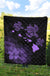 Hawaii Hibiscus Map Polynesian Ancient Turtle Purple Premium Quilt - Polynesian Pride