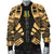 Tuvalu Men Bomber Jackets - Polynesian Tattoo Gold - Polynesian Pride