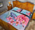 Hawaii Map Kanaka Turtle Galaxy Night Plumeria Hibiscus Quilt Bed Set - Polynesian Pride