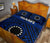 Cook Island Quilt Bed Set - Seal With Polynesian Tattoo Style ( Blue) - Polynesian Pride