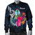 Guam Polynesian Men's Bomber Jacket - Tropical Flower - Polynesian Pride