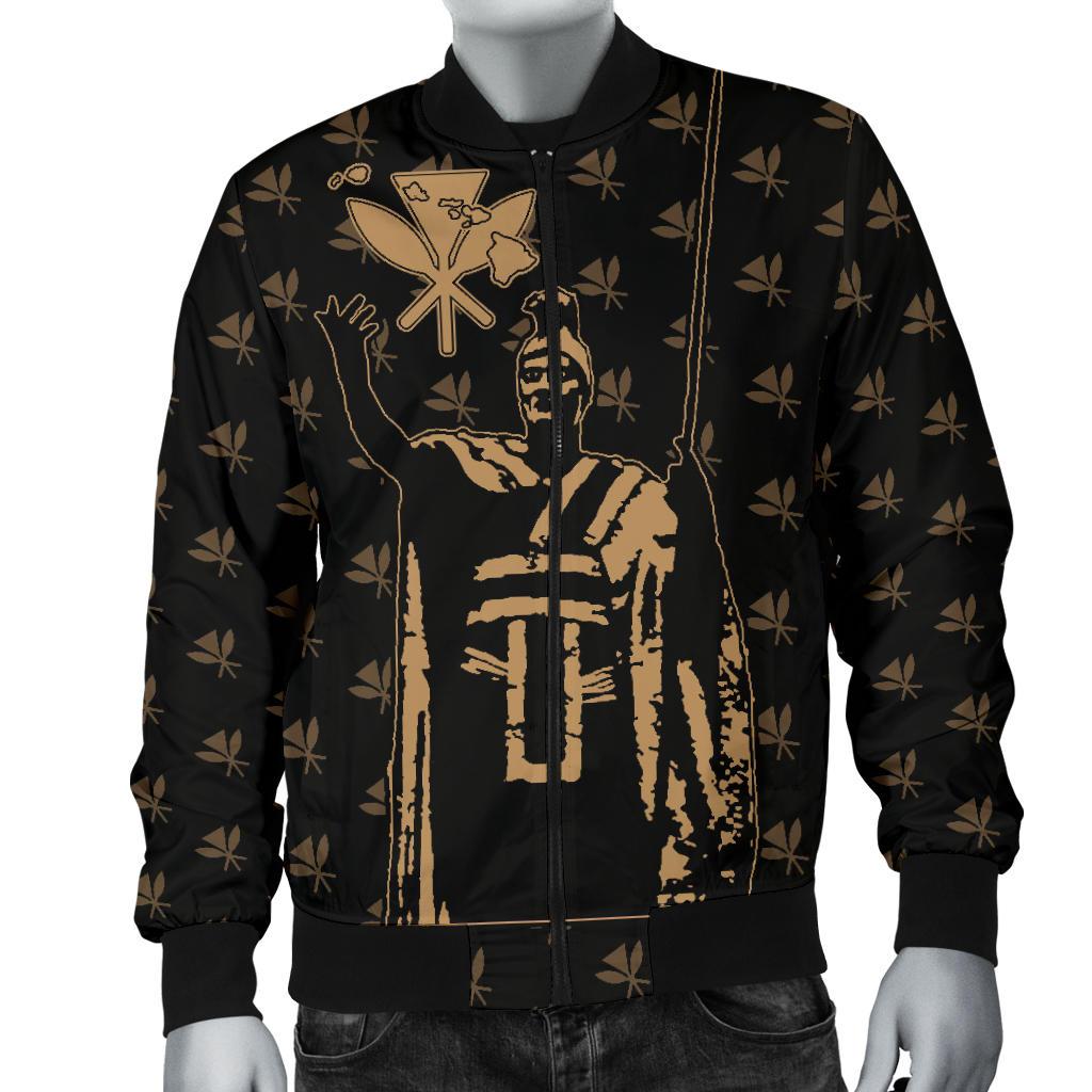 Hawaii King Kanaka Maoli Golden Men's Bomber Jacket - Polynesian Pride