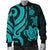 New Caledonia Men's Bomber Jacket - Turquoise Tentacle Turtle - Polynesian Pride