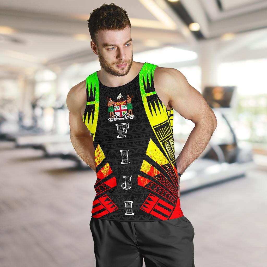 Fiji Men Tank Top - Polynesian Tattoo Reggae - Polynesian Pride