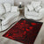 Polynesian Hawaii Area Rugs Turtle Hibiscus Red - Polynesian Pride