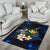 Polynesian Hawaii Area Rug - Turtle With Plumeria Flowers - Polynesian Pride