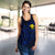 Hawaii Women's Racerback Tank Polynesian Kanaka Map Hawaiian Racerback - Blue - TT Style - Polynesian Pride