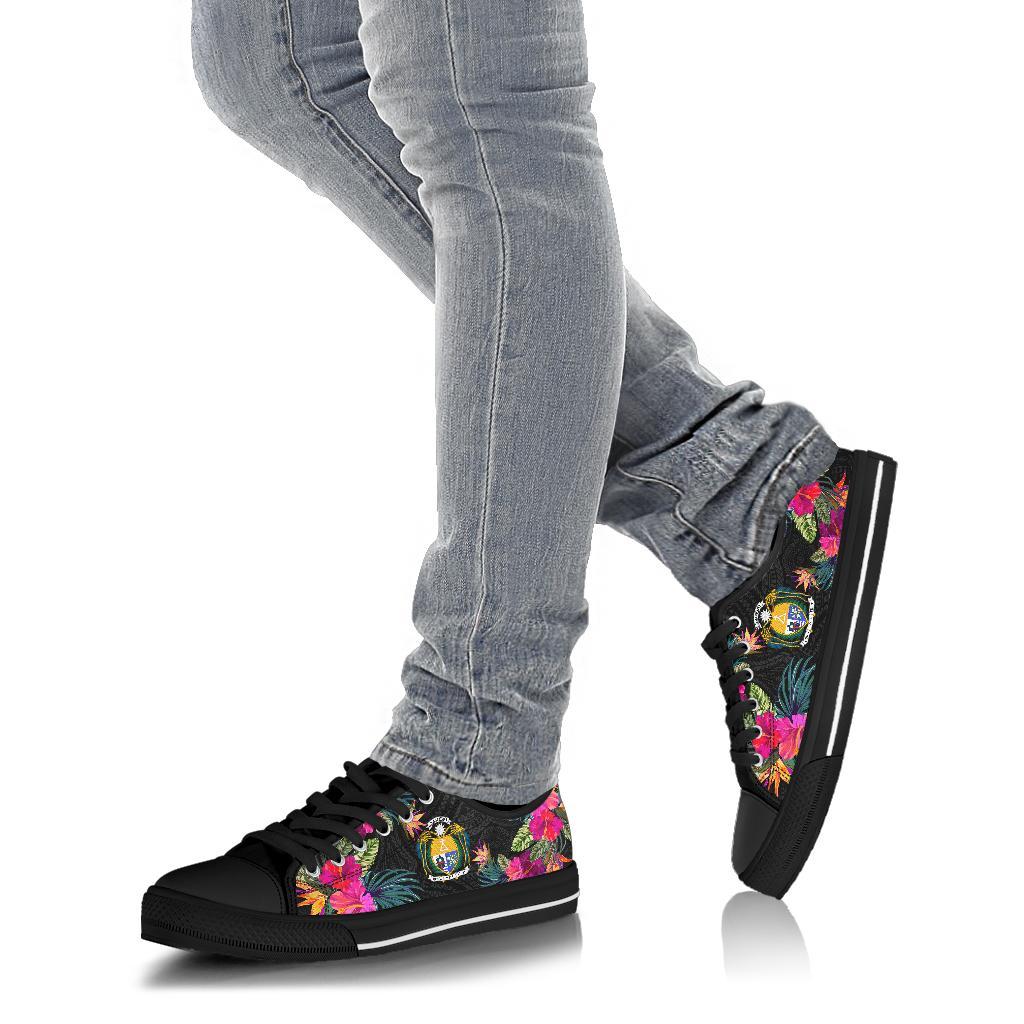 Nauru Low Top Shoe - Hibiscus Polynesian Pattern - Polynesian Pride