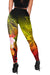 Yap Women's Leggings - Humpback Whale with Tropical Flowers (Yellow) - Polynesian Pride