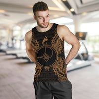 Yap Polynesian Men Tank Top Map Gold - Polynesian Pride