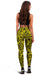 Polynesian Kakau Turtle Yellow Hawaii Women's Leggings AH - Polynesian Pride