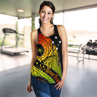 Papua New Guinea Personalised Women's Racerback Tank - PNG Bird And Polynesian Decorative Pattern Art - Polynesian Pride