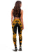 Papua New Guinea Women Leggings Polynesian Pattern Gold - Polynesian Pride