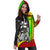 Samoa Polynesian Women's Hoodie Dress Reggae - Turtle With Hook - Polynesian Pride