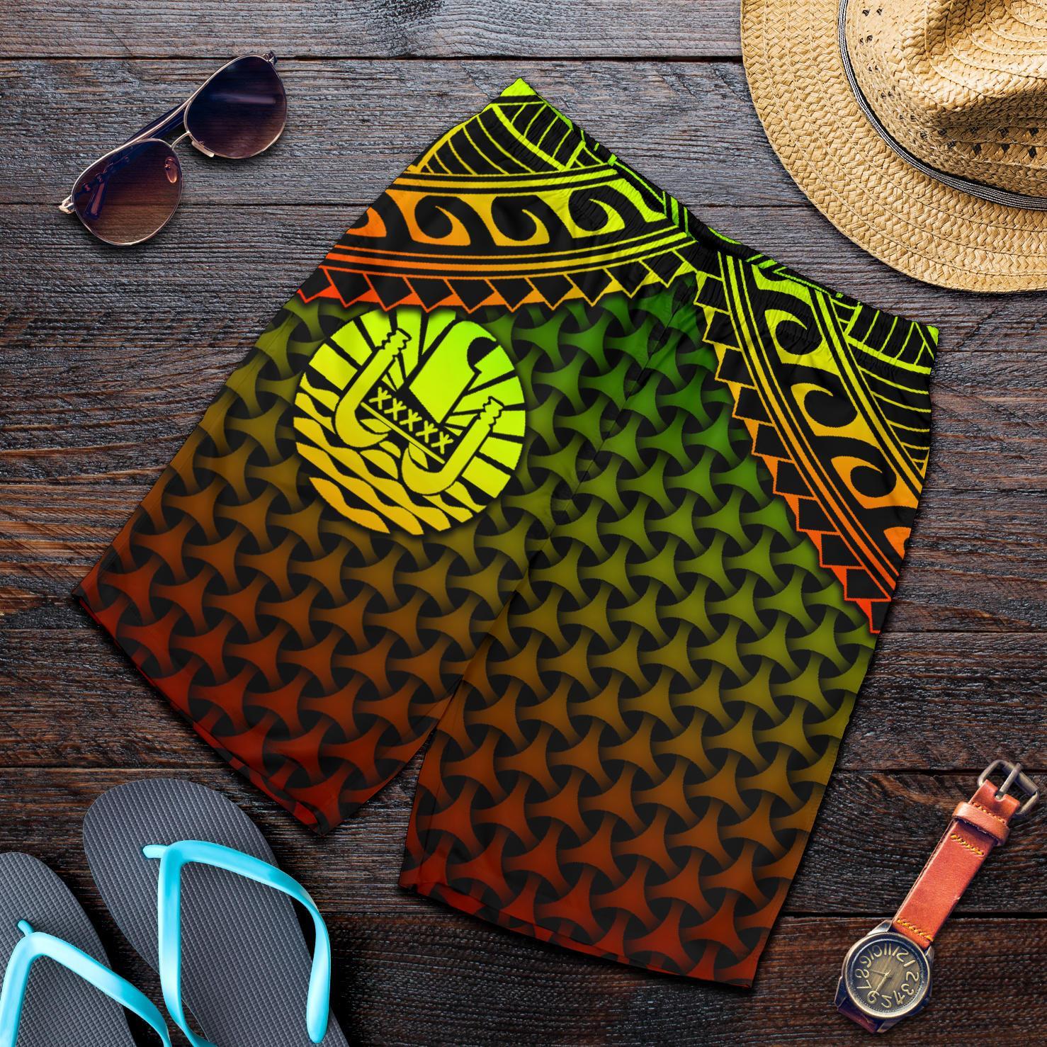 Polynesian Tahiti Men's Shorts - Reggae Vintage Polynesian Patterns Reggae - Polynesian Pride