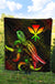 Hawaii Polynesian Premium Quilt - Turtle With Blooming Hibiscus Reggae - Polynesian Pride