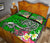 Polynesian Quilt Bed Set - Turtle Plumeria Green Color - Polynesian Pride