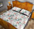 Tropical Pattern With Orchids Leaves And Gold Chains Quilt Bed Set - Polynesian Pride