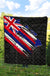 Hawaii Flag Polynesian Premium Quilt Black - Polynesian Pride