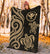 Polynesian Hawaii Premium Blanket - Gold Tentacle Turtle - Polynesian Pride