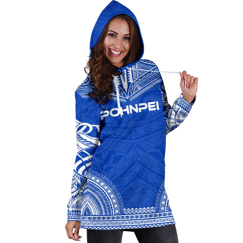 Pohnpei Women's Hoodie Dress - Polynesian Flag Chief - Polynesian Pride