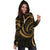 New Zealand Maori Mangopare Women Hoodie Dress Polynesian - Gold - Polynesian Pride