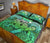 Hawaii Turtle Wave Polynesian Quilt Bed Set - Hey Style Green - Polynesian Pride