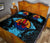 Tahiti Polynesian Quilt Bed Set Hibiscus Blue - Polynesian Pride