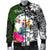 Niue Men Bomber Jacket - Turtle Plumeria Banana Leaf - Polynesian Pride