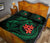 Hawaiian Polynesian Quilt Bed Set - Kanaka Maoli & Green Manta Ray Turtle Tentacle - Polynesian Pride