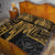 Hawaii Quilt Bed Set - Kanaka Maoli With Polynesian Pattern In Heartbeat Style (Gold) - Polynesian Pride