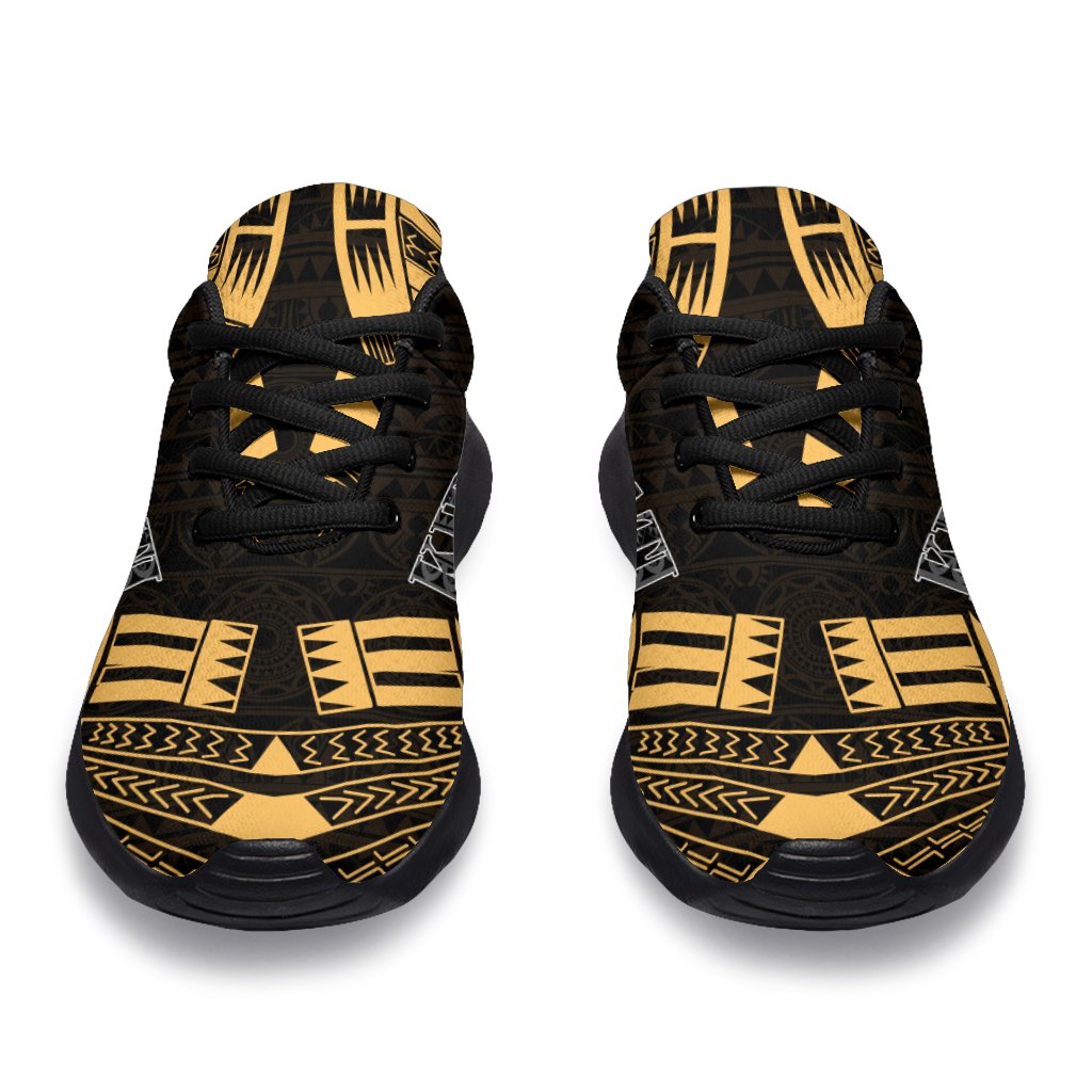 Kiribati Sport Sneakers - Polynesian Tattoo Gold - Polynesian Pride