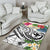 Polynesian Hawaii Kanaka Maoli Area Rug - Summer Plumeria (White) - Polynesian Pride