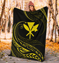 Kanaka Premium Blanket - Yellow - Frida Style - Polynesian Pride