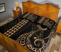 Hawaii Quilt Bed Set - Hawaii Polynesian Quilt Bed Set Gold - Polynesian Pride