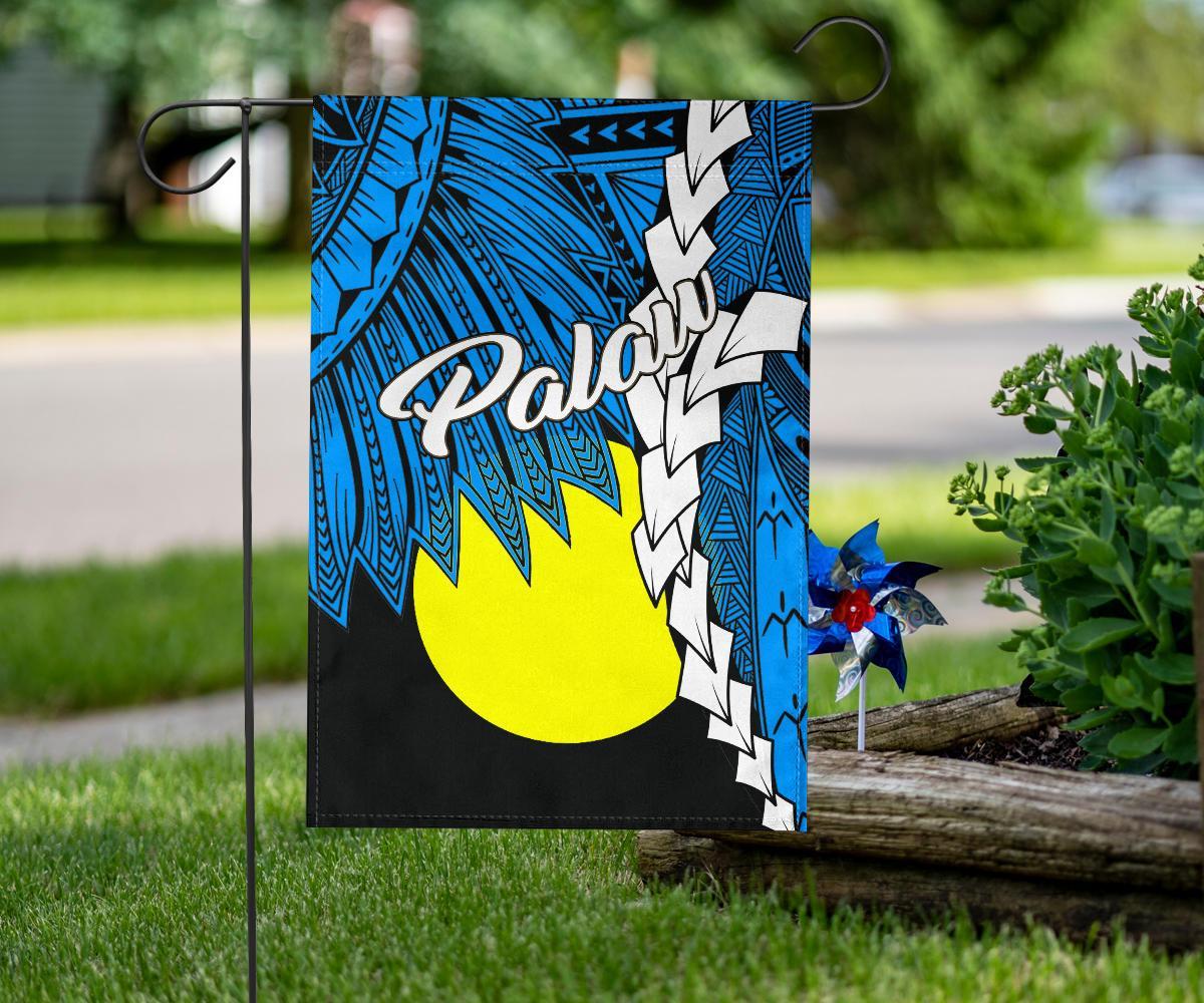 Palau Polynesian Flag - Tribal Wave Tattoo Blue Flag Blue - Polynesian Pride