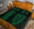 Hawaii Kakau Makau Fish Hook Polynesian Quilt Bed Set - Green - Polynesian Pride