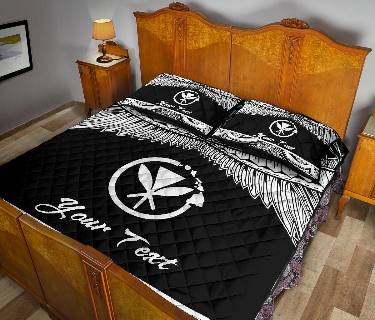 Hawaii Polynesian Custom Personalised Quilt Bed Set - Hawaii Pride White Version - Polynesian Pride
