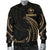 Hawaii Polynesian Men's Bomber Jacket - Gold Tribal Wave - Polynesian Pride