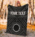 Cook Island Personalised Premium Blanket - Seal With Polynesian Tattoo Style ( Black) - Polynesian Pride