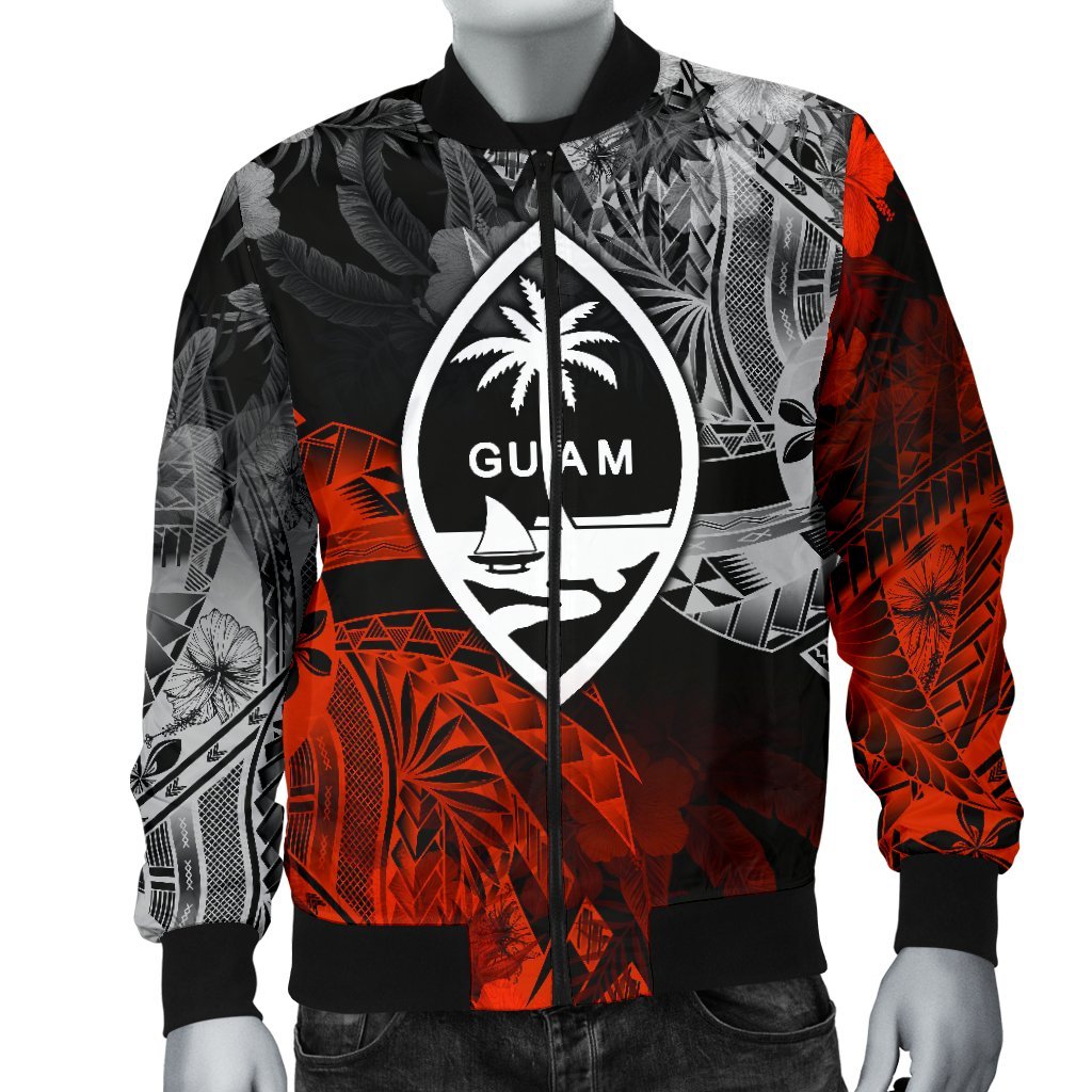Guam Polynesian Men's Bomber - Vintage Polynesian - Polynesian Pride