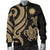 Nauru Men's Bomber Jacket - Gold Tentacle Turtle - Polynesian Pride