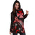 Wallis And Futuna Polynesian Hoodie Dress - Turtle With Blooming Hibiscus Red - Polynesian Pride