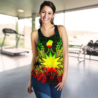 Nauru Polynesian Women Tank Top Map Reggae - Polynesian Pride