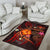 Polynesian Hawaii Area Rug - Legend of Kanaka Maoli (Red) - Polynesian Pride