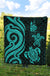 New Caledonia Premium Quilt - Turquoise Tentacle Turtle - Polynesian Pride